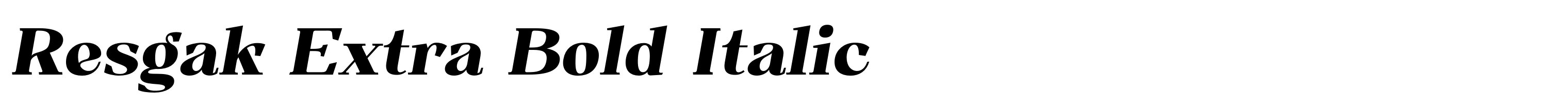 Resgak Extra Bold Italic